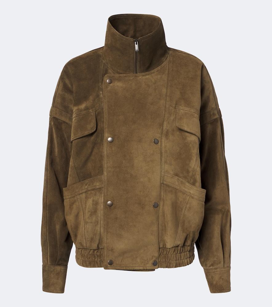 saint laurent suede blouson jacket