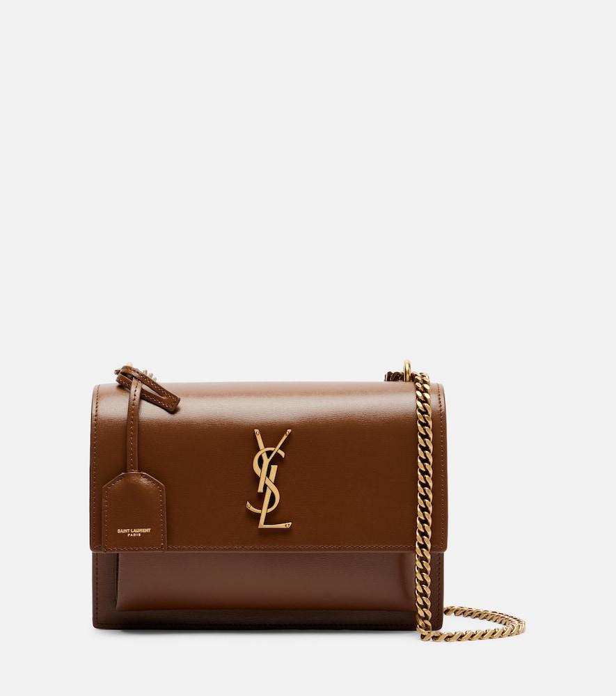 saint laurent sunset medium leather shoulder bag