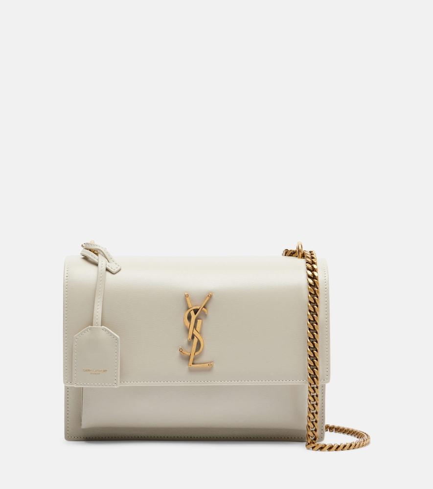 saint laurent sunset medium leather shoulder bag