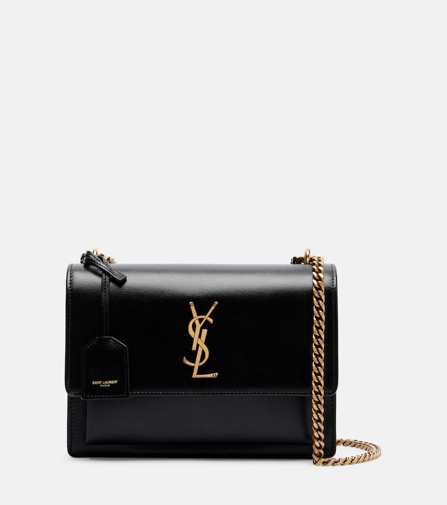 saint laurent sunset medium leather shoulder bag