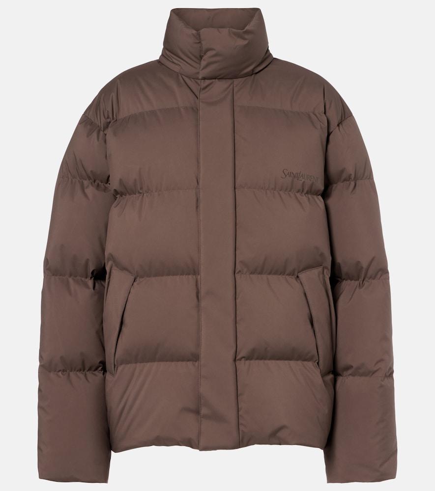 saint laurent technical canvas down ski jacket