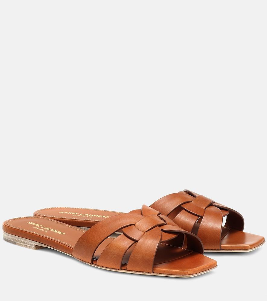 saint laurent tribute nu pieds 05 leather slides
