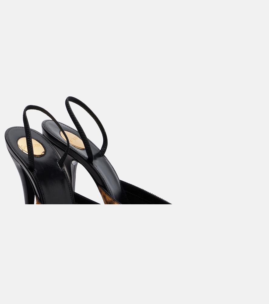 saint laurent tuileries calf hair slingback pumps