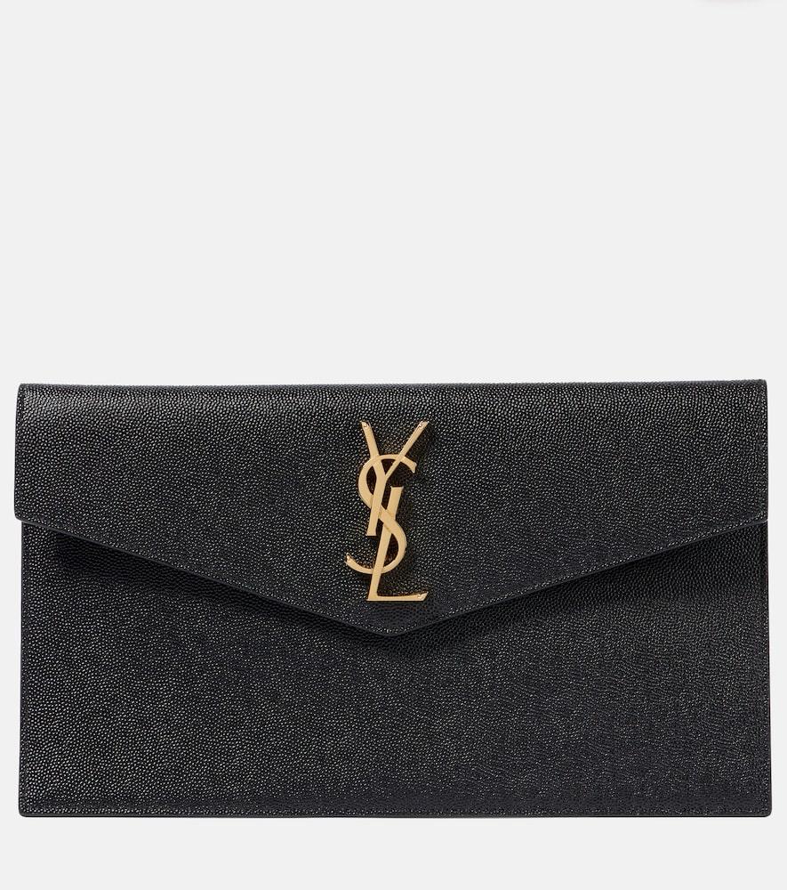 saint laurent uptown leather clutch