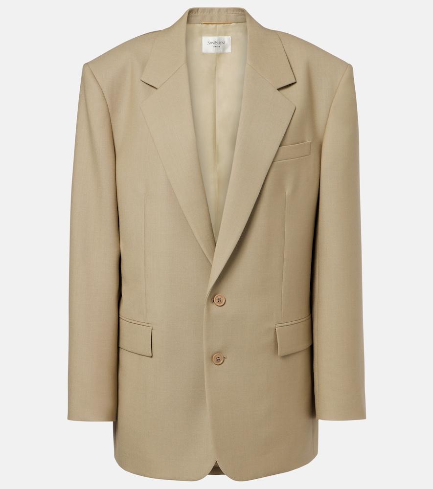 saint laurent wool and silk blazer