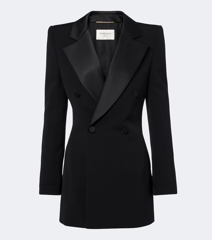 saint laurent wool blazer dress