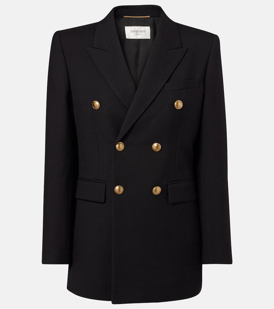 saint laurent wool gabardine blazer