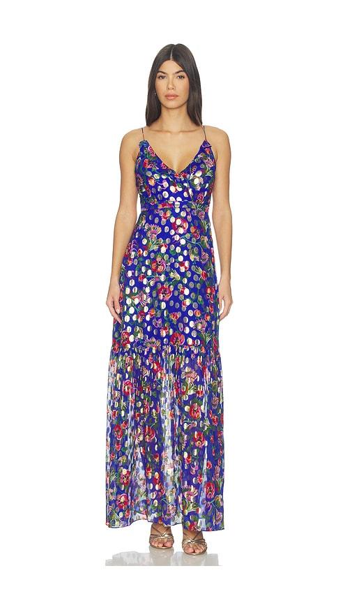 saloni ani long dress in royal. - size 0 (also in 4, 6, 8, 10, 12)