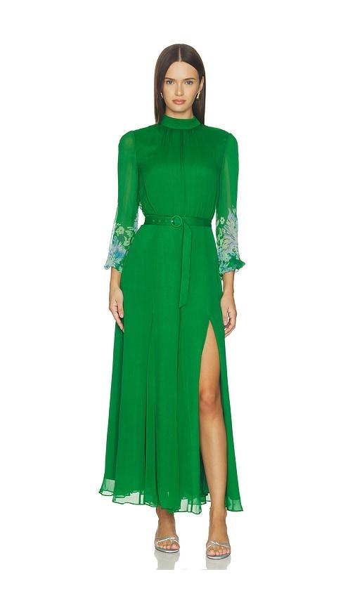saloni jacqui-d dress in green. - size 0 (also in 2, 4)