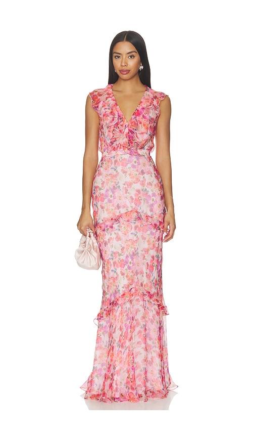 saloni rita dress in pink. - size 0 (also in 2)
