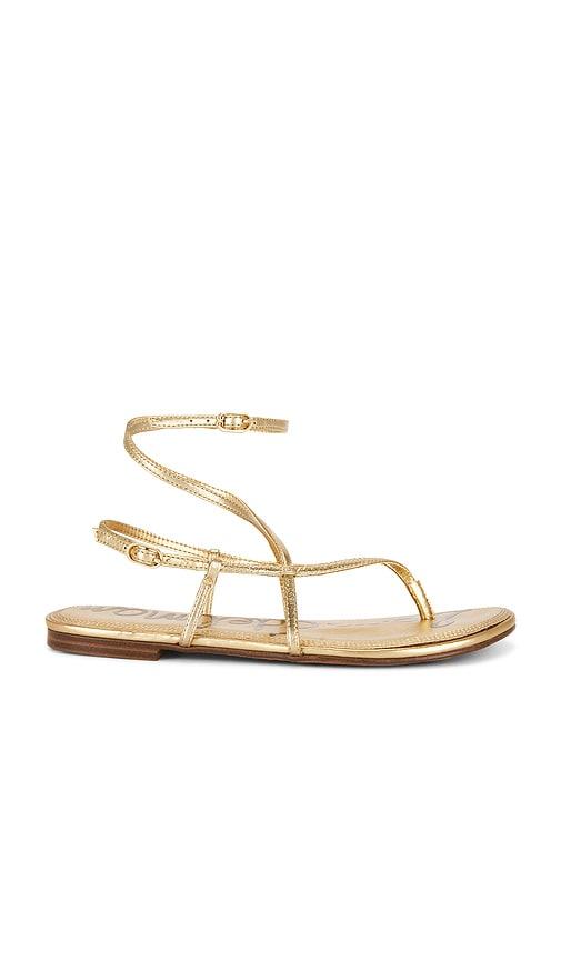 sam edelman clarra sandal in metallic gold. - size 6.5 (also in 7.5, 8.5, 9, 9.5)