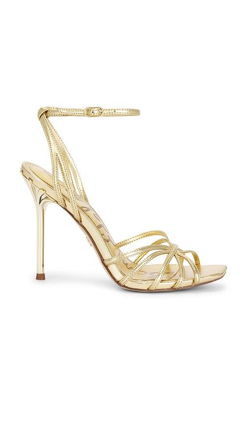 sam edelman lili sandal in metallic gold. - size 7 (also in 7.5, 8, 8.5, 9, 9.5)
