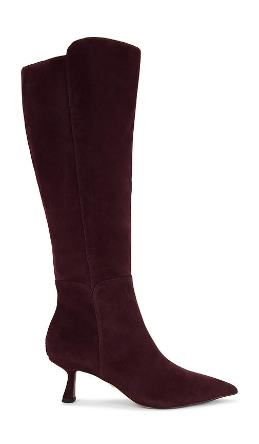 sam edelman taylin wide calf boot in purple. - size 6.5 (also in 7, 7.5)
