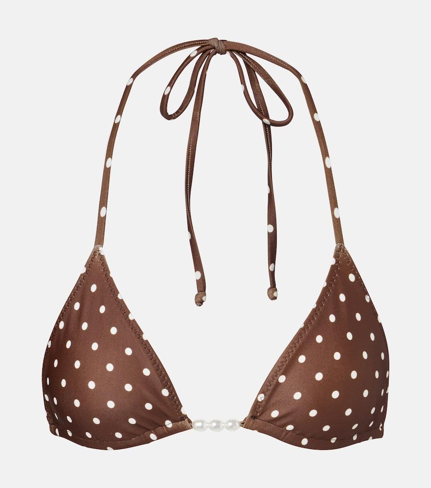 same beaded polka-dot bikini top