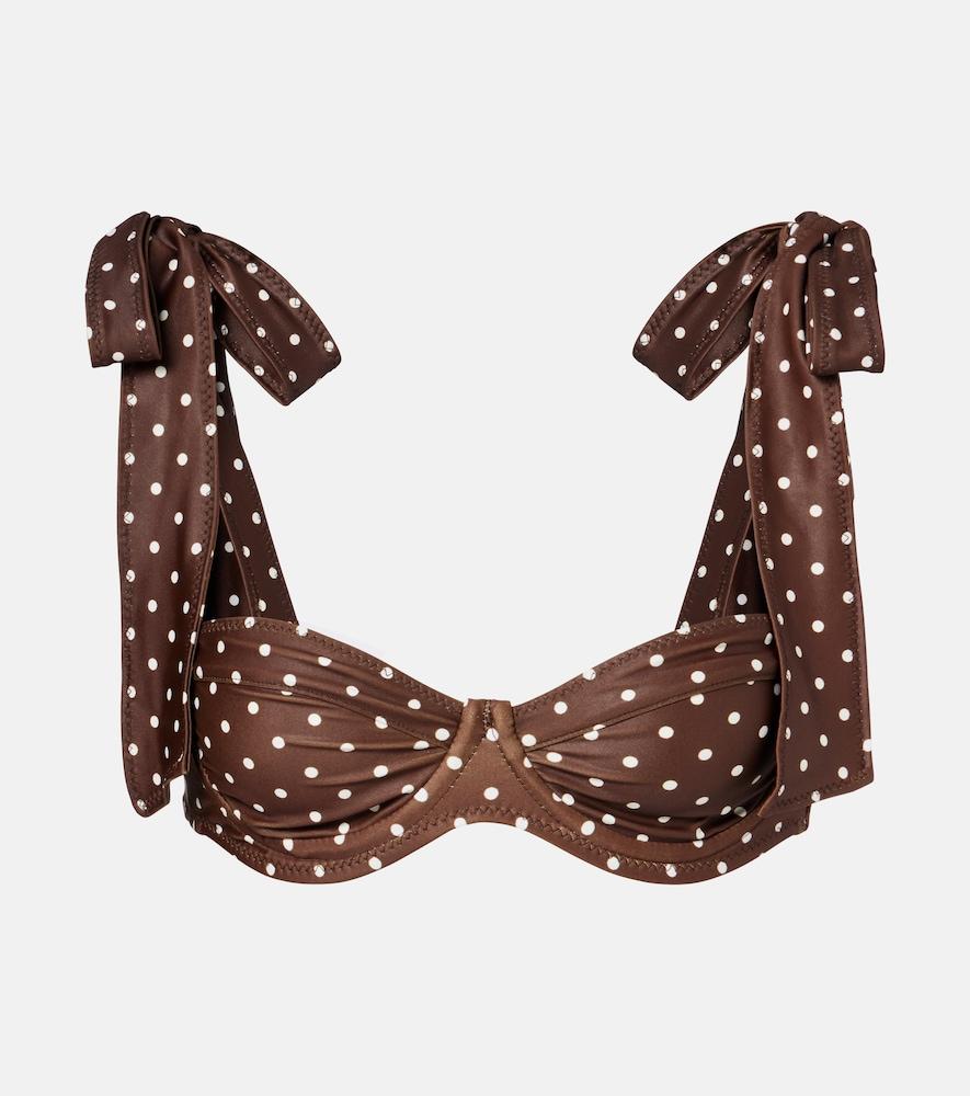 same lady polka-dot bikini top