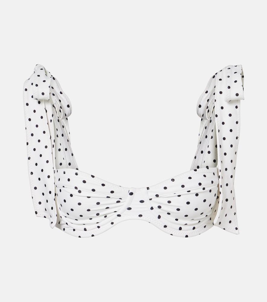 same lady polka-dot bikini top