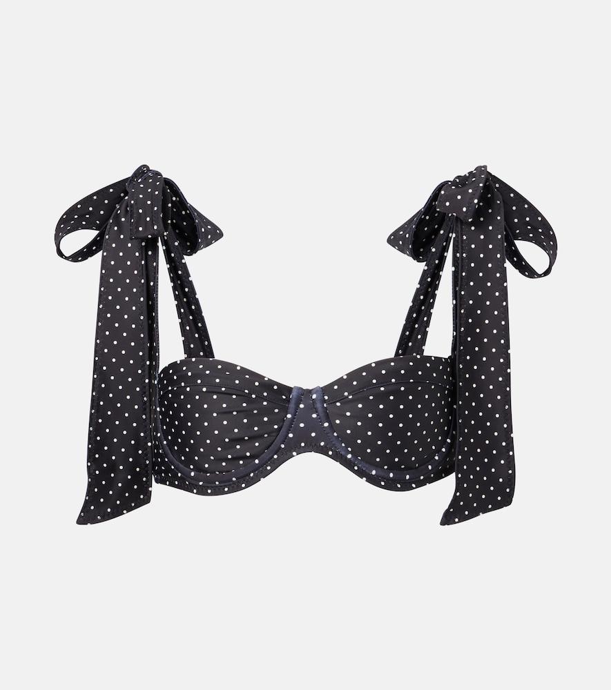 same lady polka-dot bikini top