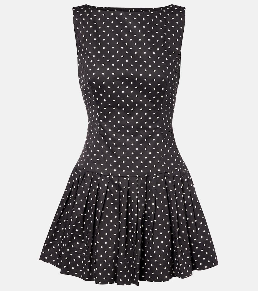 same polka-dot cotton poplin minidress