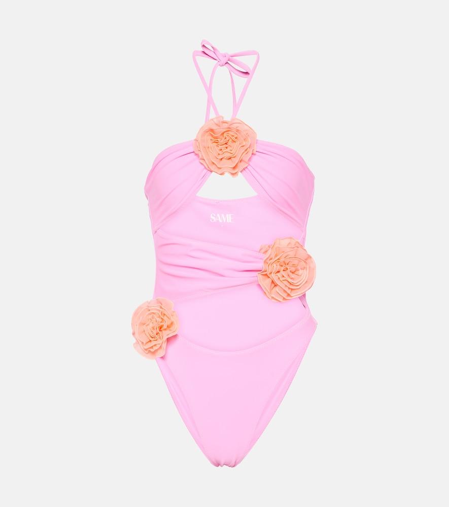 same rose cutout swimsuit