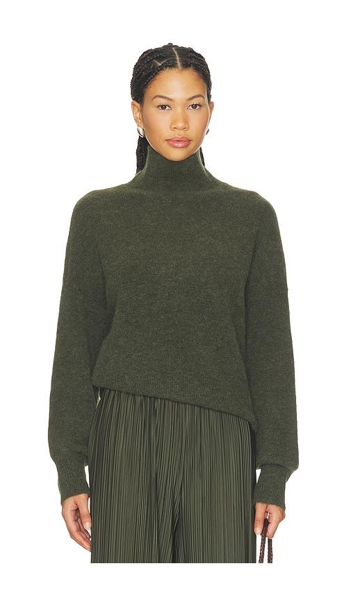 samsoe samsoe nola turtleneck sweater in dark green. - size m (also in s, xs)