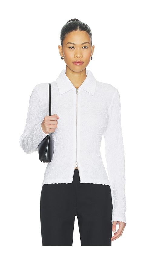 samsoe samsoe sadaisy zip blouse in white. - size m (also in xs, s)