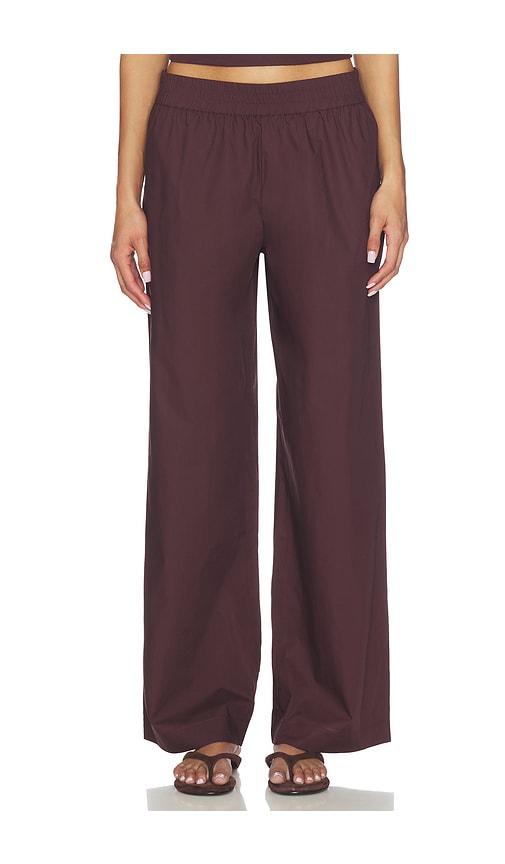 samsoe samsoe sajulio trousers in burgundy. - size m (also in xs, s)