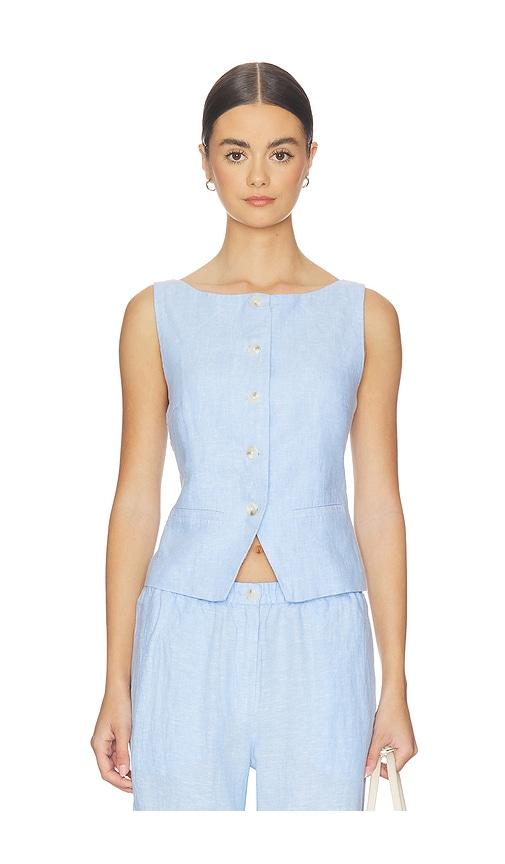 samsoe samsoe saloves vest in baby blue. - size s (also in xs)