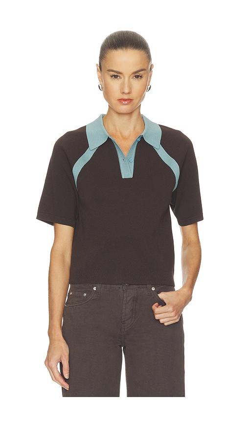 samsoe samsoe sasimona polo in brown. - size l (also in xxs, xs, s, m)