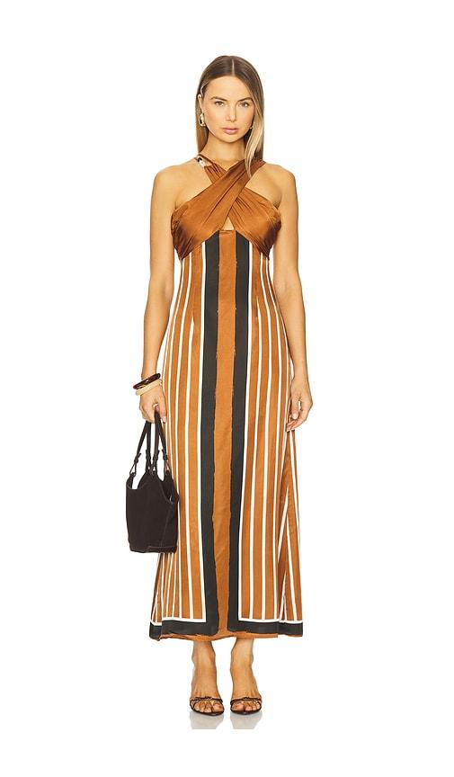 sancia ellery dress in brick. - size l (also in xs, s, m)