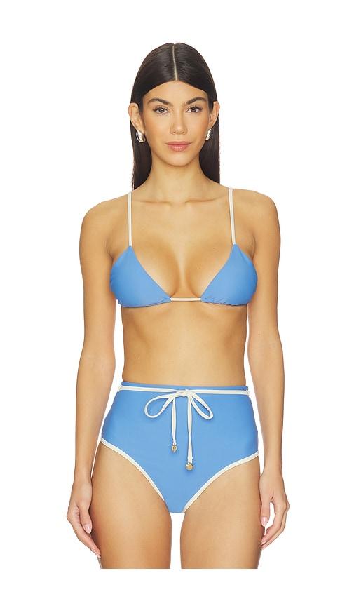 sancia the bailey bikini top in blue. - size s (also in xs)