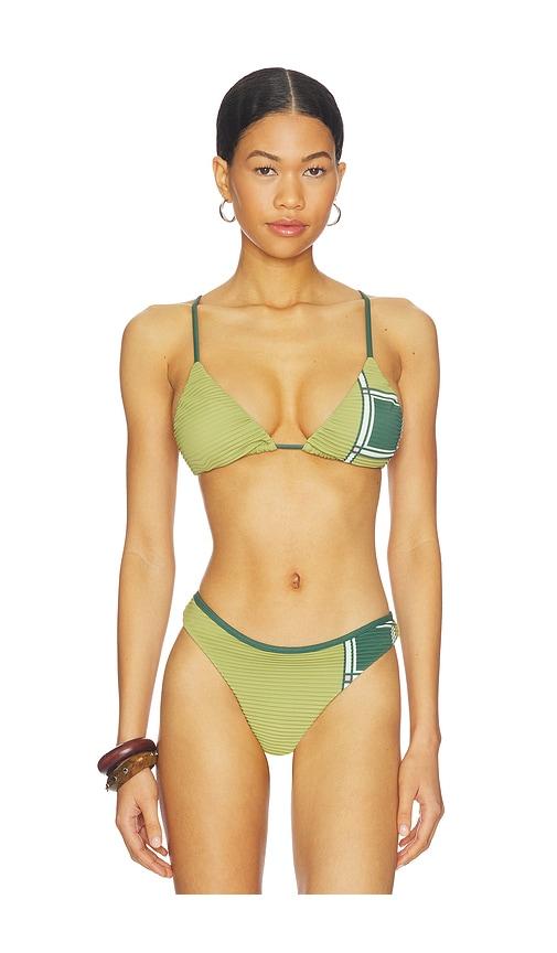 sancia the bailey bikini top in olive. - size l (also in xs, s, m)