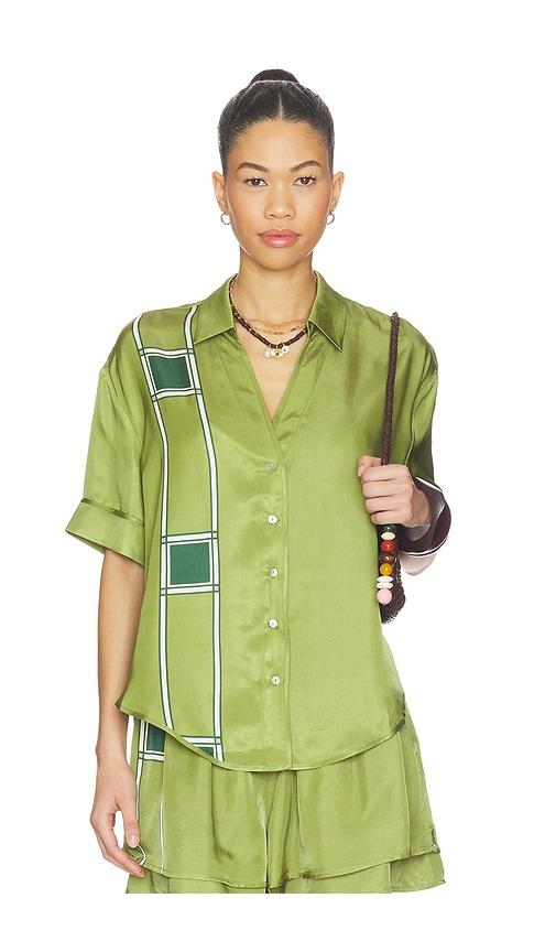 sancia the blaise shirt in green. - size m (also in xs, s)
