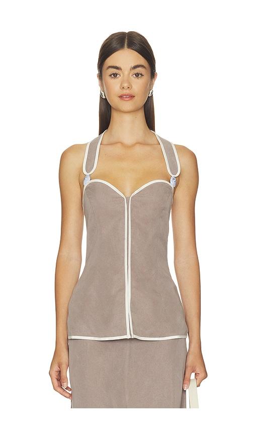 sancia the issy top in neutral. - size l (also in xs, s, m, xl)