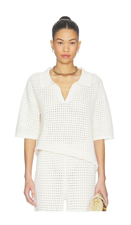 sancia the zarni knit shirt in white. - size l (also in s, m, xl)