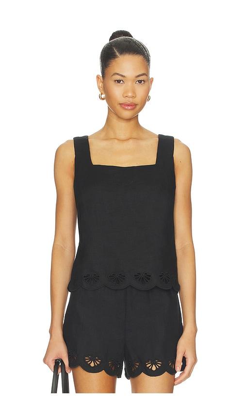 sanctuary almost there linen top in black. - size m (also in xs)
