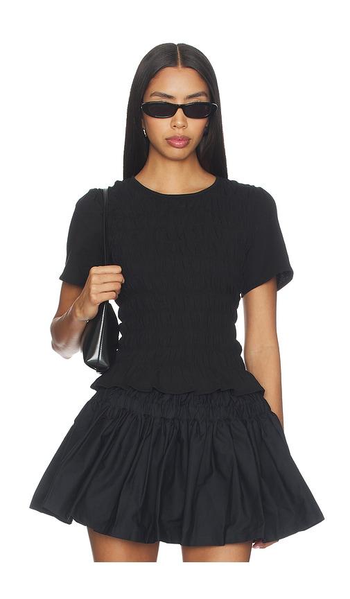 sanctuary better together smocked top in black. - size m (also in s, xl, xs)