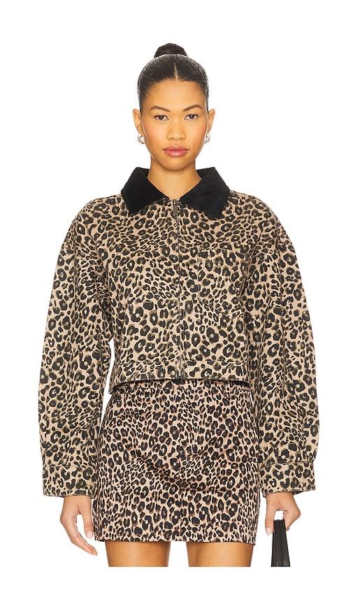 sanctuary cropped barn jacket in brown. - size l (also in xs, s, m)