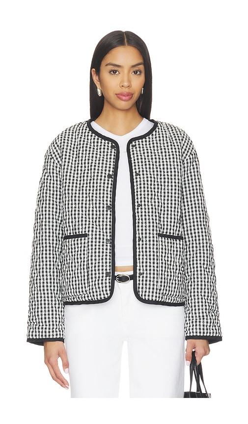 sanctuary rec jacket in black,white. - size m (also in s, xs, xl)