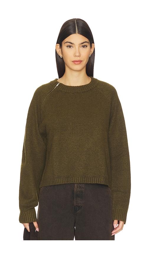 sanctuary zip it sweater in dark green. - size l (also in m, s)
