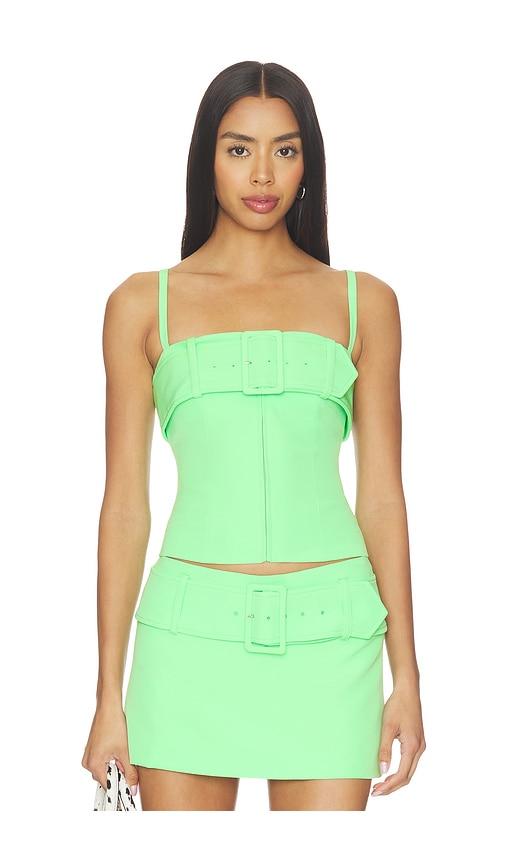sandy liang ahsoka top in mint. - size 0 (also in 4, 6)