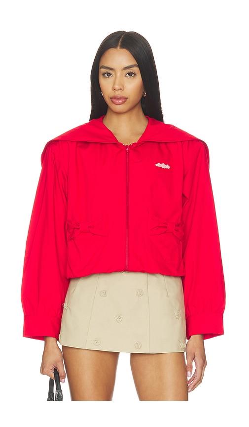 sandy liang farro jacket in red. - size m (also in s, xs)