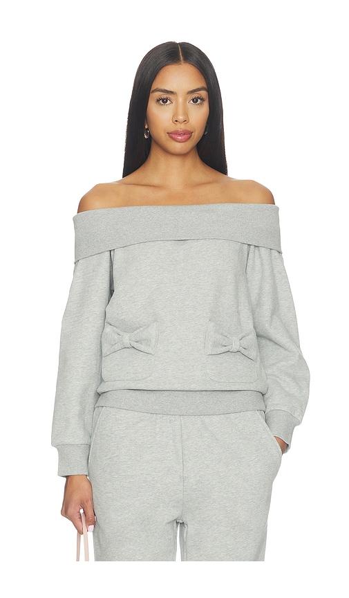 sandy liang neston sweatshirt in grey. - size l (also in m, s, xs)