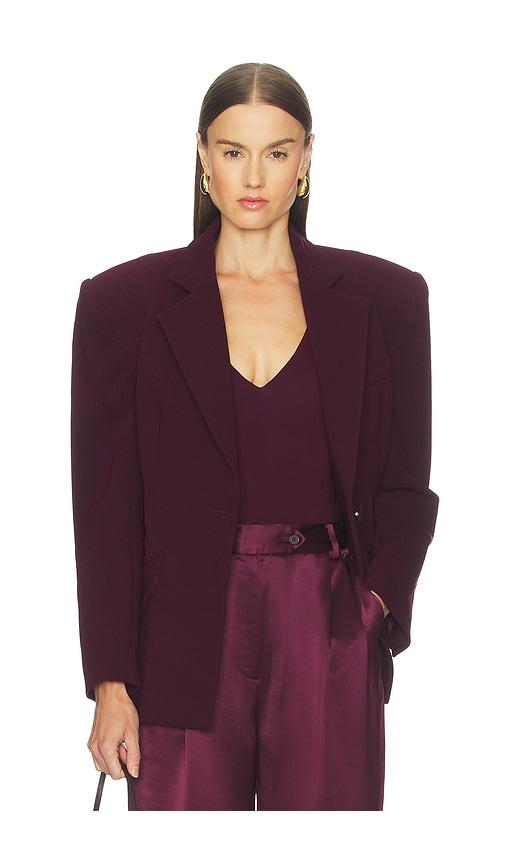 sans faff bea blazer in burgundy. - size s (also in xs)
