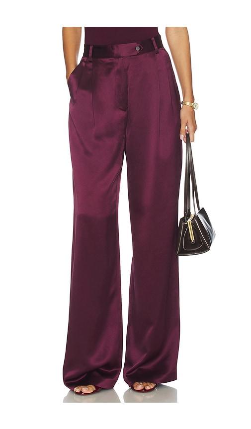 sans faff blair trousers in wine. - size l (also in s)