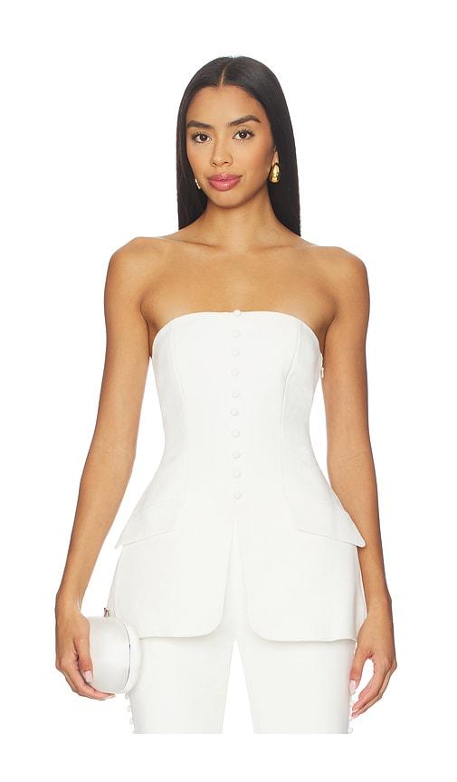 sans faff marais button top in white. - size l (also in m)