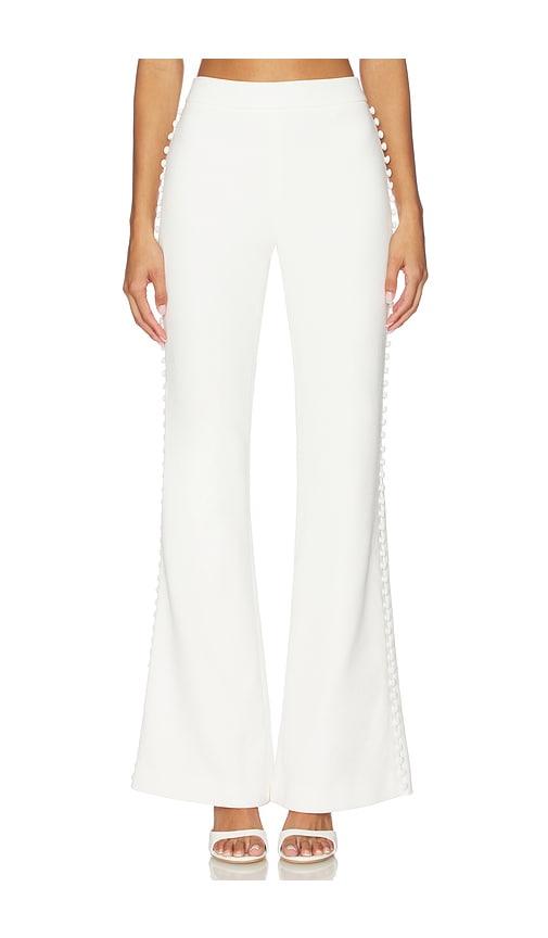 sans faff marais button trousers in white. - size l (also in m)