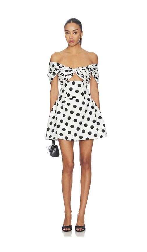 sans faff riviera mini dress in black,white. - size m (also in xs, s)