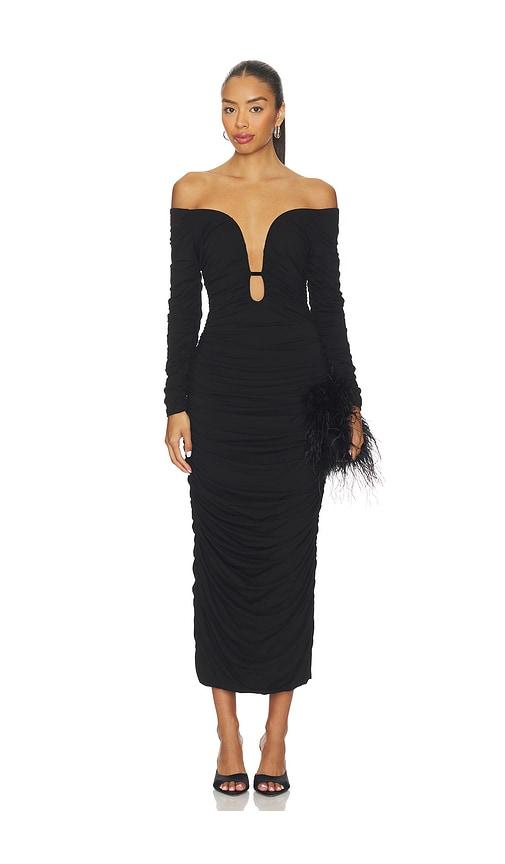 sans faff wren midi dress in black. - size s (also in xs)