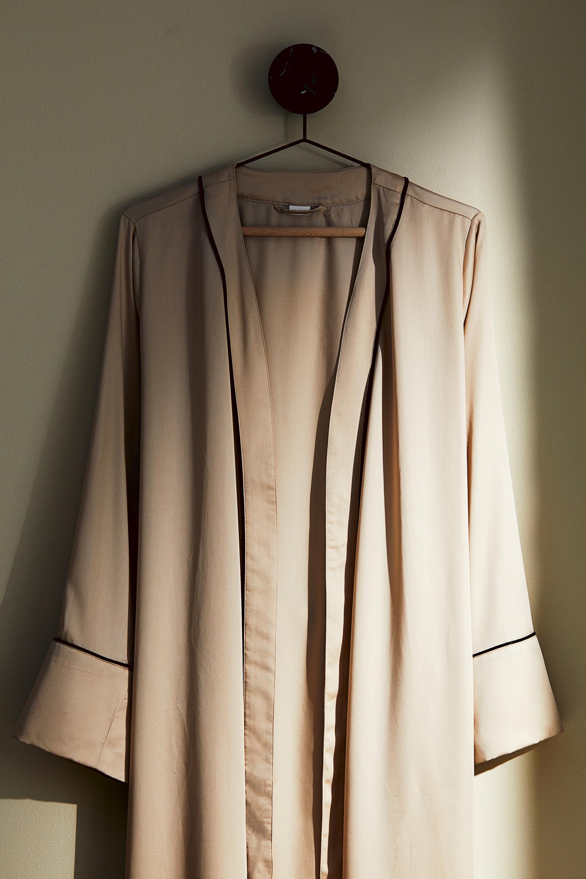 satin bathrobe