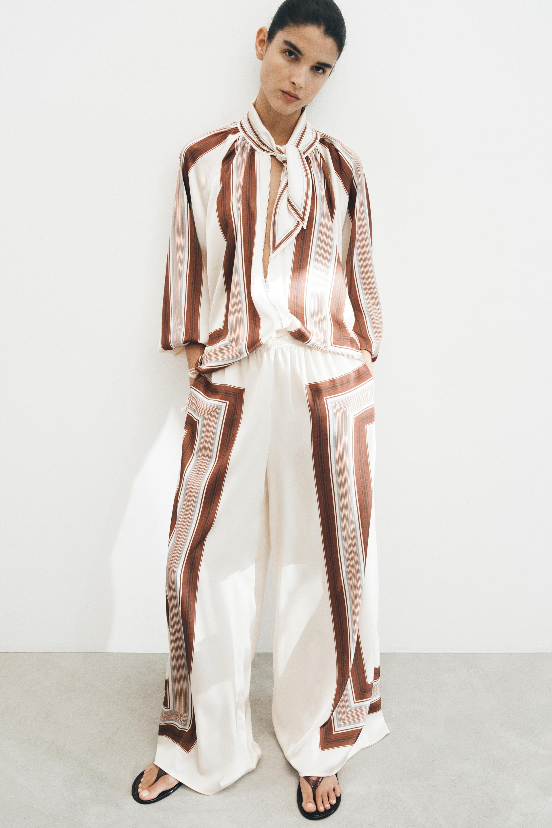 satin drawstring pants